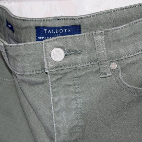 Talbots Size 6P Petite | Olive Green Flawless 5 Pocket Jegging Jeans - Picture 3 of 5